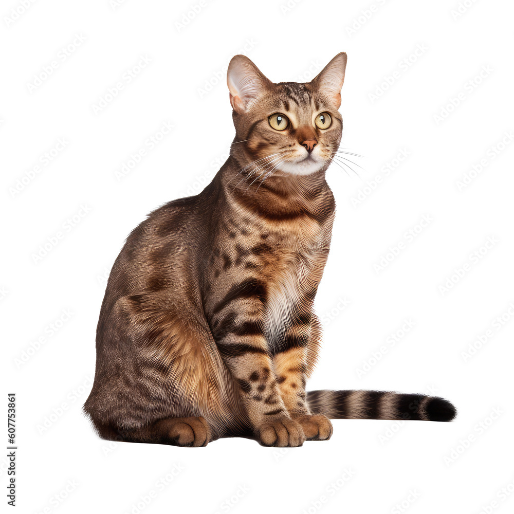 brown american curl cat isolated on white brown american curl cat isolated on white