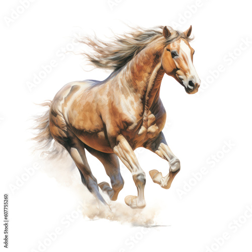 Koń, wygenerowane przez AI, ilustracja bez tła © Zero