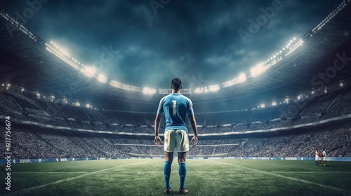 Football Player, Soccer Player, Generative AI, Illustration
