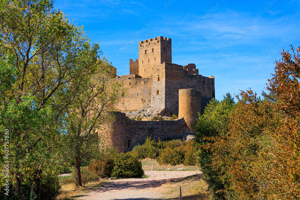 Castle lit by sunrise Castle lit by sunrise