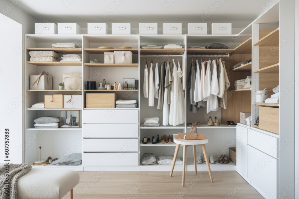 decluttering room or space with the clutter cleared and organized, created with generative ai decluttering room or space with the clutter cleared and organized, created with generative ai