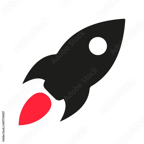 cute rocket icon vector design
