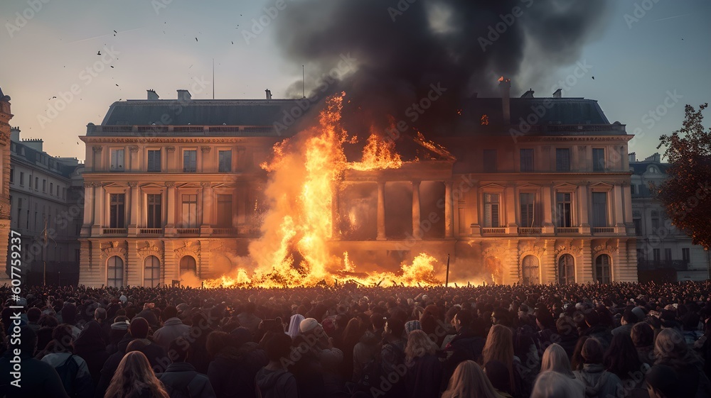 The people protest and riot