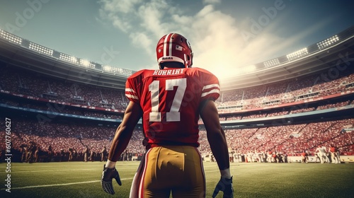 American Football Player, Generative AI, Illustration photo