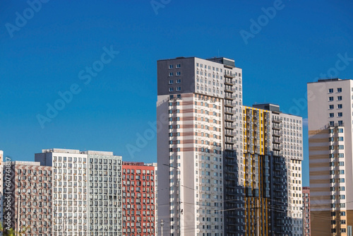 Vidnoye, Leninsky district, Moscow region. Modern high-rise residential buildings. Construction of new residential quarters. New buildings.