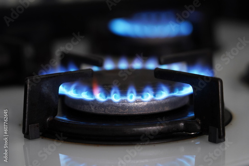 close up of a gas stove