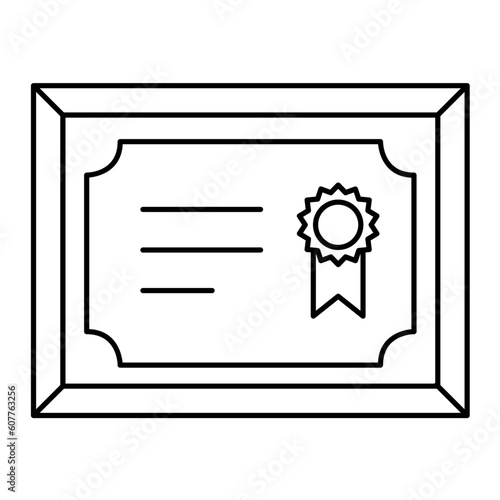 Certificate or diploma icon