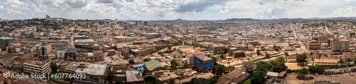 Panoramic view of Kampala City centre's skyline, Uganda, Africa
