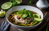 Hearty Delight: Fragrant Pho - Delicia Reconfortante: Pho Fragante (generated with AI)