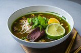 Hearty Delight: Fragrant Pho - Delicia Reconfortante: Pho Fragante (generated with AI)