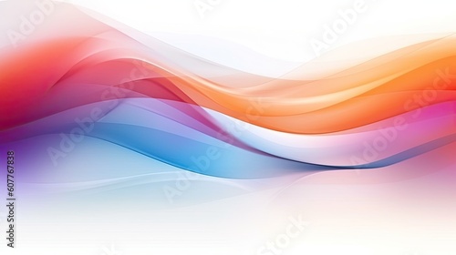 Abstract vector white background, wavy lines of light flow for the design of a brochure Created by AI.