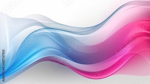 Abstract vector white background, wavy lines of light flow for the design of a brochure Created by AI.