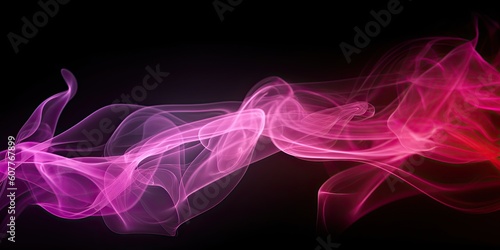 Spectacular smoke and fog in contrasting bright blue and purple tones. Created by AI.