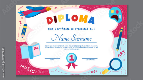 Fun Colorful Certificate Template for Kids