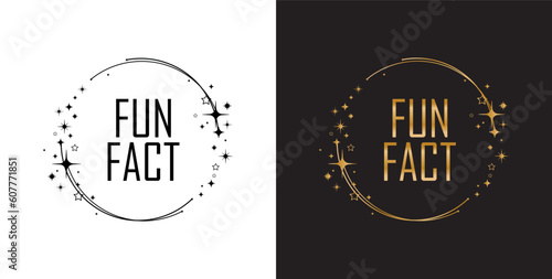 fun fact sign on white background	