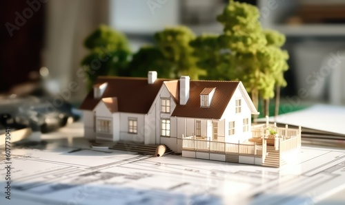 A professional real estate concept created with miniature 3D model