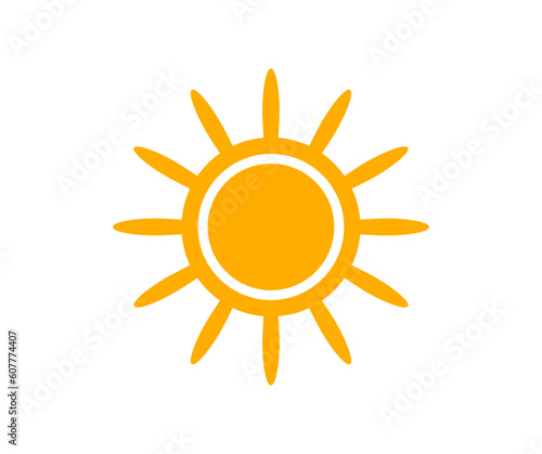Sun icon sign. Solar isolated icon, sunshine, shine sun ray, summer, sunlight vector design and illustration. 