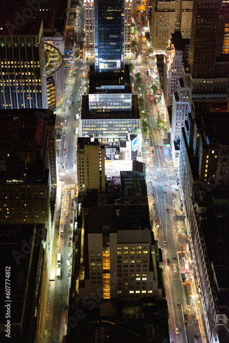 New York by night city