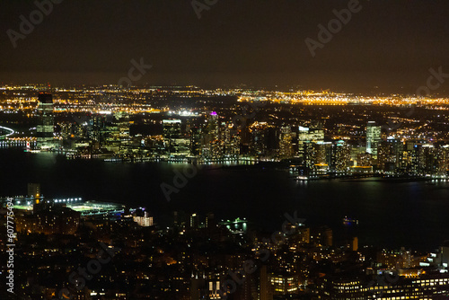 New York by night city