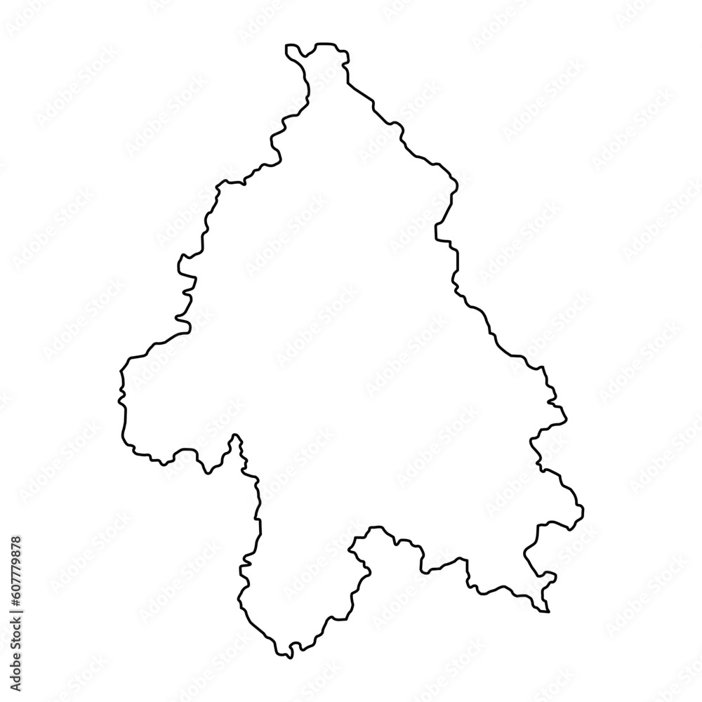 Belgrade city map, administrative district of Serbia. Vector illustration.
