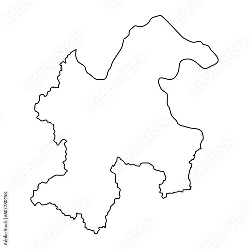 Bor district map  administrative district of Serbia. Vector illustration.