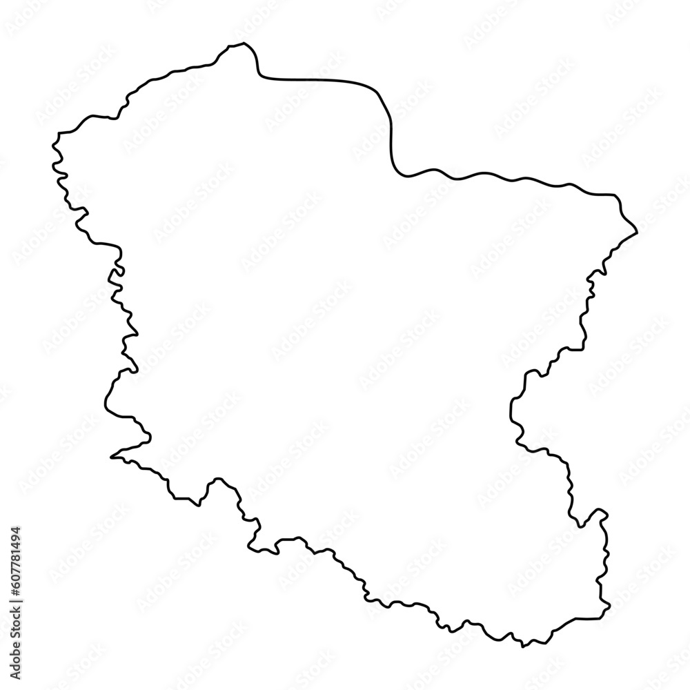 Branicevo district map, administrative district of Serbia. Vector illustration.