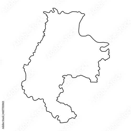 Macva district map, administrative district of Serbia. Vector illustration. photo