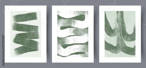 Abstract stripes artistic way wall art print. Printable minimal abstract stripes poster. Collection, set. Wall artwork for interior design. Contemporary decorative background with way.