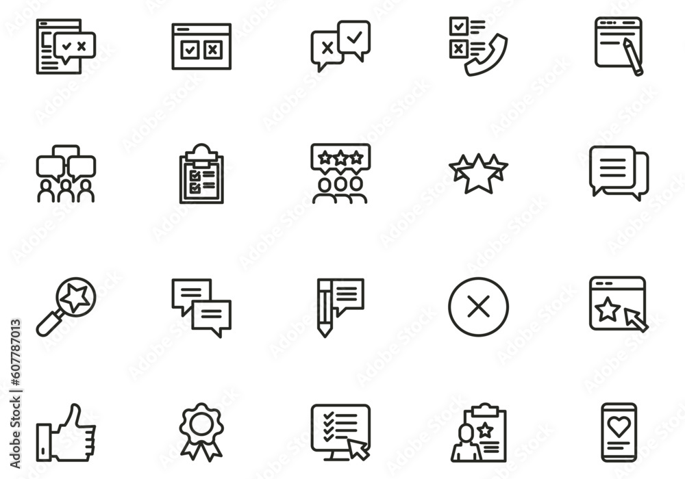 Testimonial, Customer Feedback and User Experience related icon set. vector illustration Testimonial, Customer Feedback and User Experience related icon set. vector illustration