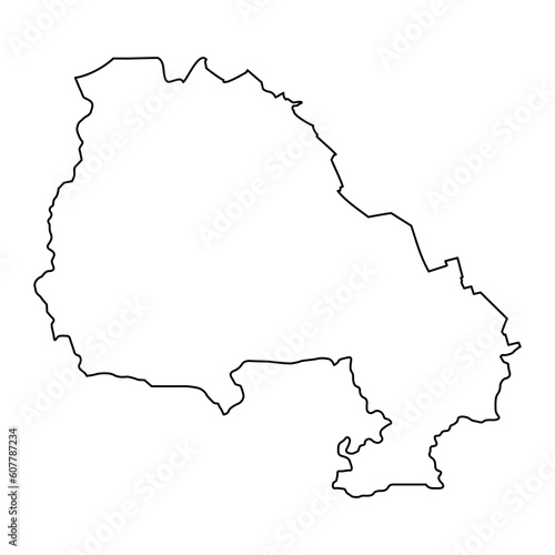North Banat district map  administrative district of Serbia. Vector illustration.