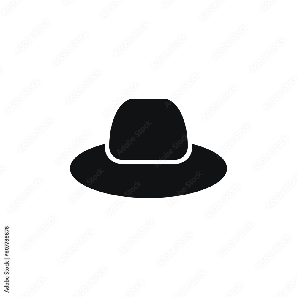 Hat icon vector Black silhouette Hat icon vector Black silhouette