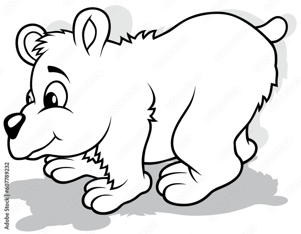 Drawing of a Teddy Bear from Side View Drawing of a Teddy Bear from Side View