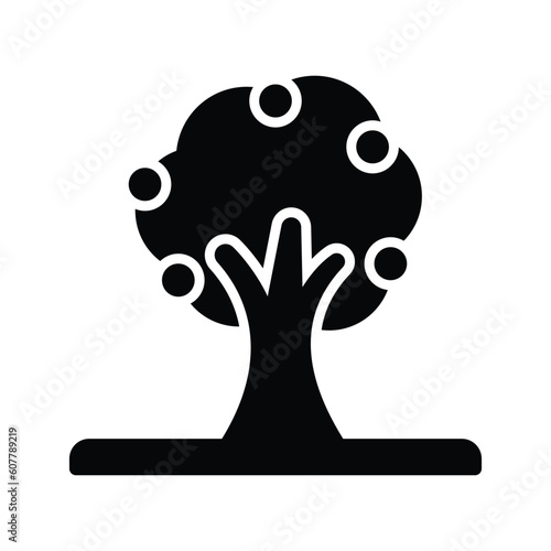 An amazing vector of fruit tree in editable style, fresh fruit tree icon