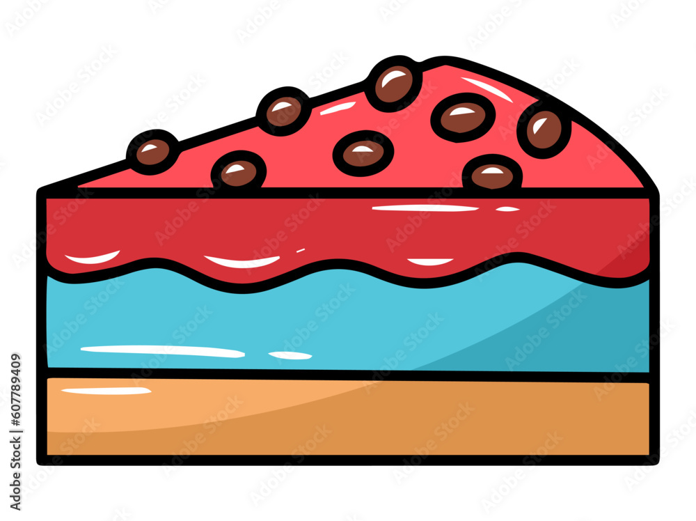 Hand drawn Food Cake Illustration
