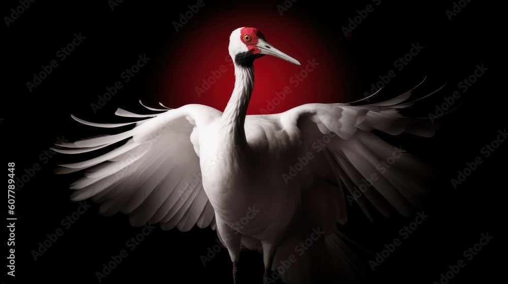 Fototapeta premium white ibis in the morning HD 8K wallpaper Stock Photography Photo Image