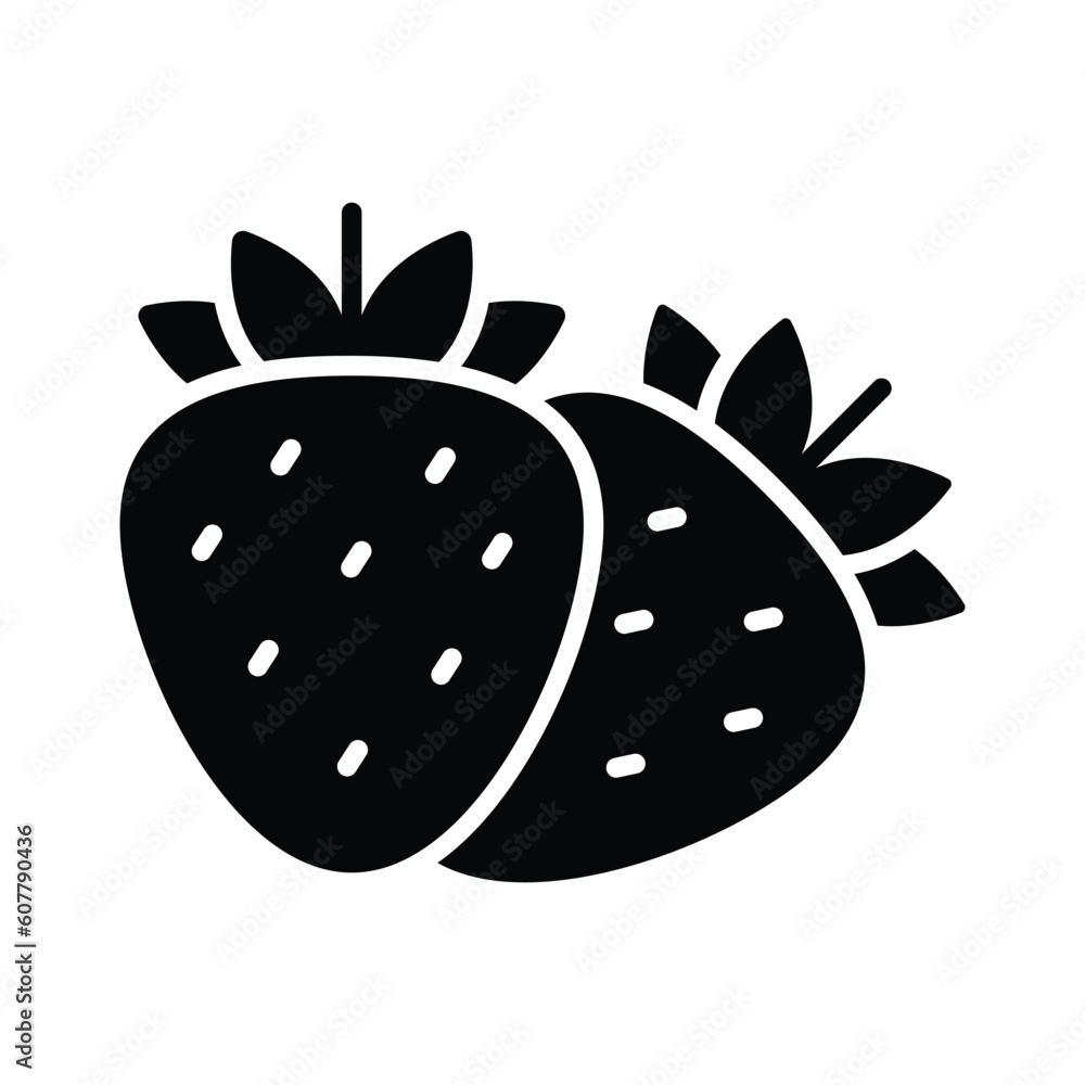 An amazing icon of strawberry, healthy and organic food full of vitamins An amazing icon of strawberry, healthy and organic food full of vitamins