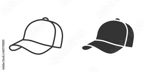 Baseball hat icon. Cap icon. Vector illustration.