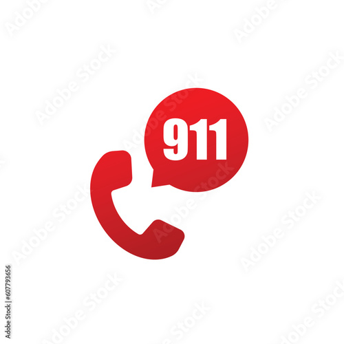 911 Emergency Call Number button
