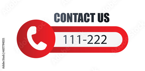 Contact us mobile phone call banner with place for number