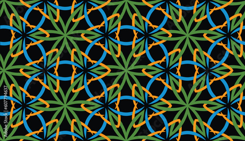 Geometric ethnic pattern seamless flower color. seamless pattern. Design for fabric,curtain,background,carpet,wallpaper,clothing,wrapping,Batik,mandalas,fabric,Vector illustration. pattern style.