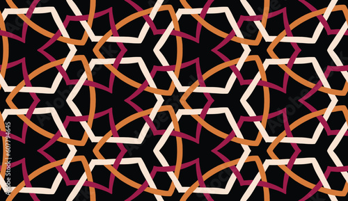 Geometric ethnic pattern seamless flower color. seamless pattern. Design for fabric,curtain,background,carpet,wallpaper,clothing,wrapping,Batik,mandalas,fabric,Vector illustration. pattern style.