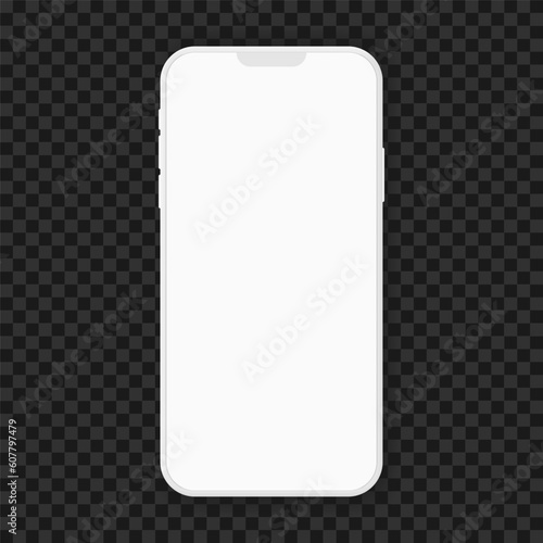 Mobile phone vector mockup. Blank smartphone