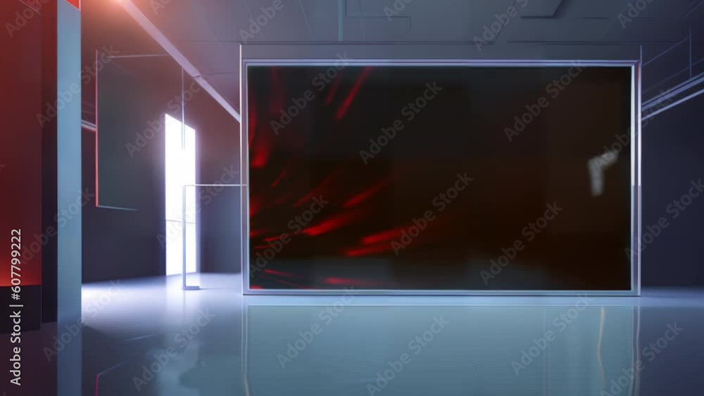 Cutting-Edge Virtual TV Studio: 3D Virtual News Studio Loop for Engaging Presentation Cutting-Edge Virtual TV Studio: 3D Virtual News Studio Loop for Engaging Presentation