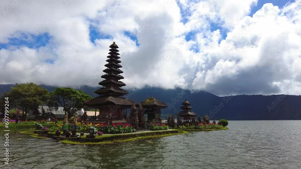 Nice walking shot of Ulun Danu Beratan Temple in Bali - Indonesia. Nice walking shot of Ulun Danu Beratan Temple in Bali - Indonesia.