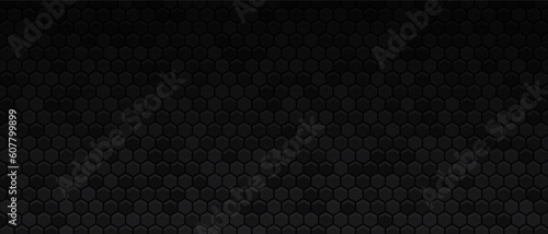 Dark background vector hexagon metal black