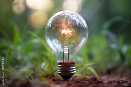 the light bulb that represents green energy