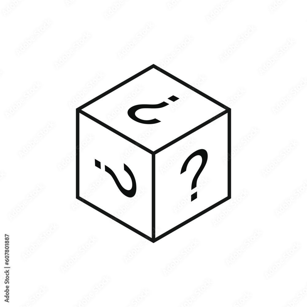 Mystery contest box line icon, lucky prize present surprise secret. Mystery contest box line icon, lucky prize present surprise secret.