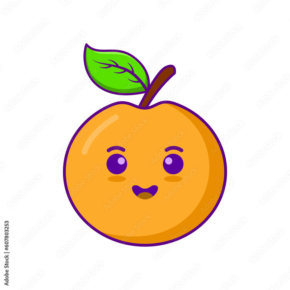 Obraz premium orange apple cartoon