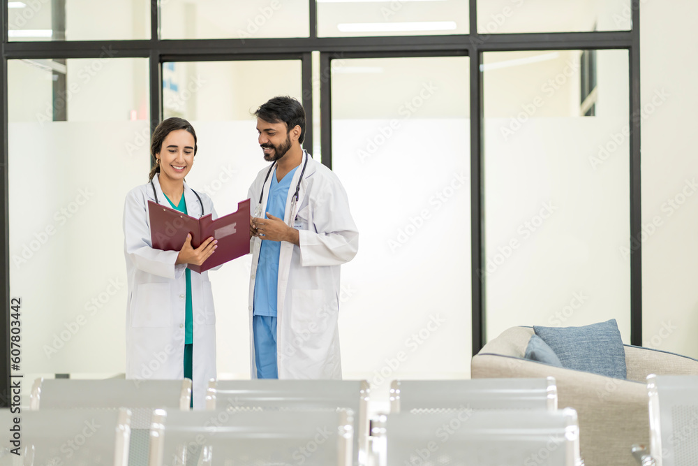 doctor in hospital Consulting the patient's test results doctor in hospital Consulting the patient's test results