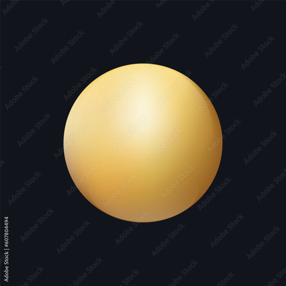 gold sphere ball vector luxury golden 3d